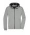 Herren Men's Hooded Softshell Jacket Light-grey/black 8618