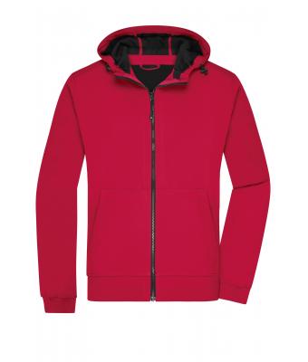 Heren Men´s Hooded Softshell Jacket Rood/zwart 8618