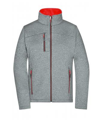 Ladies Ladies' Softshell Jacket Dark-melange/red 8615