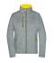 Dames Ladies´Softshell Jacket Donker-melange/geel 8615