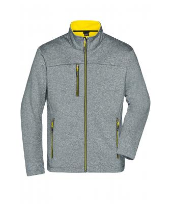 Heren Men´s Softshell Jacket Donker-melange/geel 8619