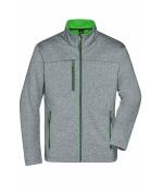 Herren Men's Softshell Jacket Dark-melange/green 8619