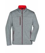 Herren Men's Softshell Jacket Dark-melange/red 8619