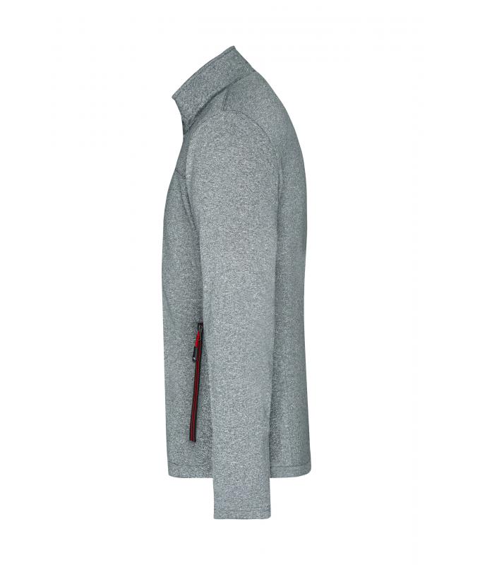 Herren Men's Softshell Jacket Dark-melange/red 8619