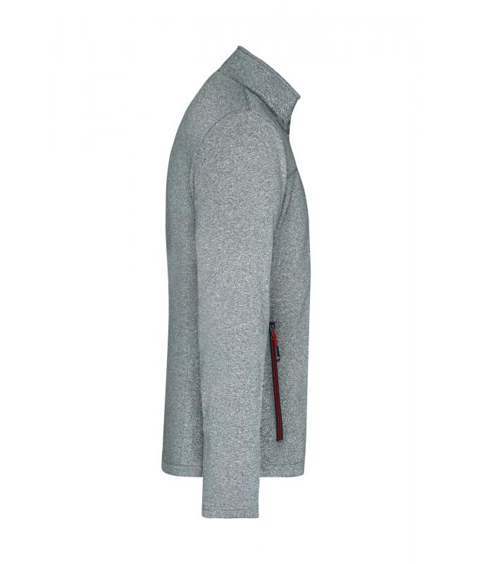 Herren Men's Softshell Jacket Dark-melange/red 8619