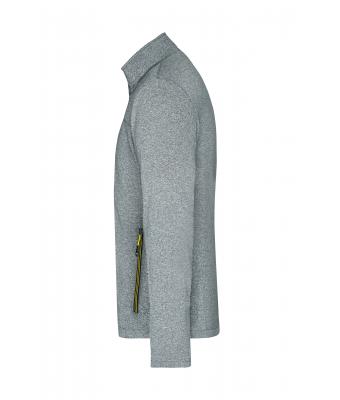 Men Men's Softshell Jacket Dark-melange/yellow 8619