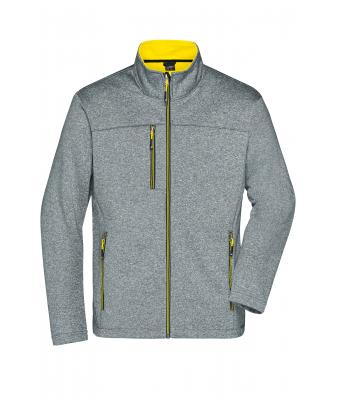 Men Men's Softshell Jacket Dark-melange/yellow 8619