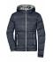 Damen Ladies' Hooded Down Jacket Navy/silver 8622