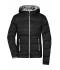 Ladies Ladies' Hooded Down Jacket Black/silver 8622