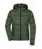 Damen Ladies' Hooded Down Jacket Olive/camouflage 8622