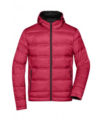 Men Men's Hooded Down Jacket Red/black 8623