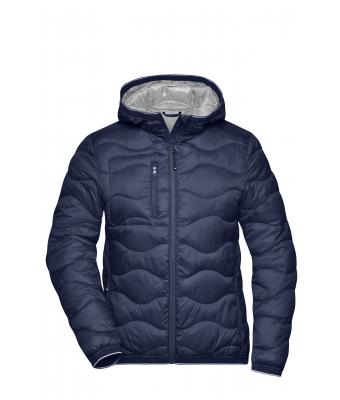Dames Ladies' Padded Jacket Navy/zilver 10234