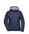 Dames Ladies' Padded Jacket Navy/zilver 10234