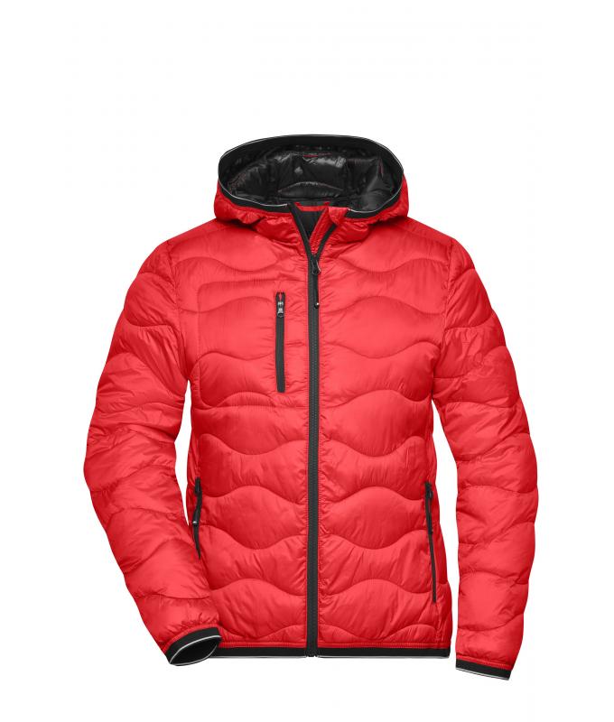 Damen Ladies' Padded Jacket Red/black 10234