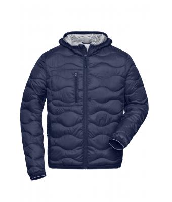 Heren Men's Padded Jacket Navy/zilver 10235