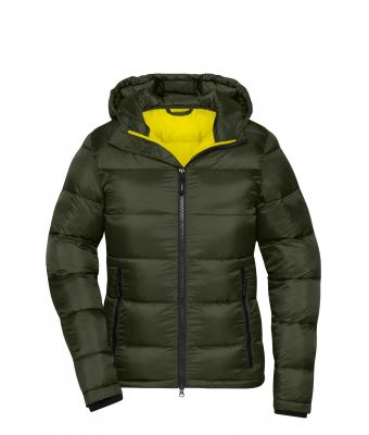 Dames Ladies' Padded Jacket Deep-forest/geel 10467