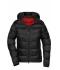 Damen Ladies' Padded Jacket Black/red 10467