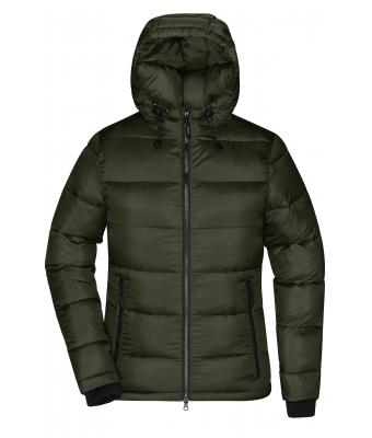 Femme Veste matelassée femme Forêt-profonde/jaune 10467