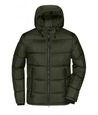 Men Men's Padded Jacket Deep-forest/yellow 10468