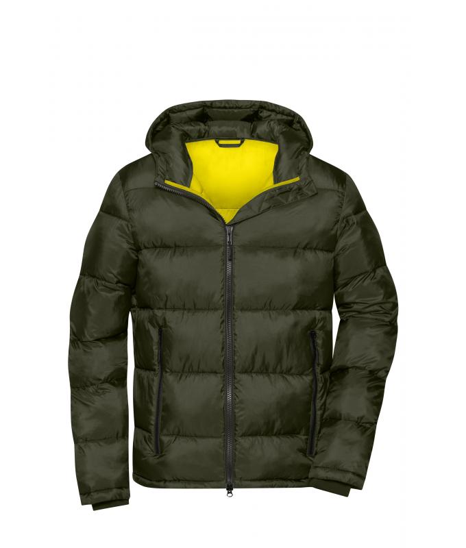 Herren Men's Padded Jacket Deep-forest/yellow 10468
