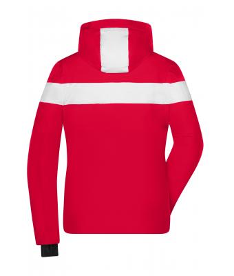 Dames Ladies' Wintersport Jacket Lichtrood/wit 10544
