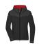 Femme Veste 4 saisons pour femmes Noir/carbone/rouge-clair 10549