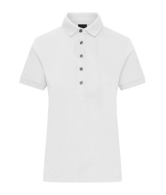 Dames Ladies' Mercerised Polo Wit 11170