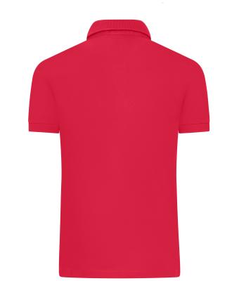 Heren Men's Mercerised Polo Slim Fit Lichtrood 11172
