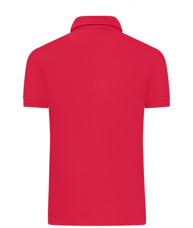 Herren Men's Mercerised Polo Slim Fit Light-red 11172