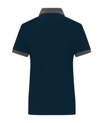 Damen Ladies' Polo Navy/anthracite-melange 11173