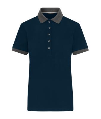 Damen Ladies' Polo Navy/anthracite-melange 11173
