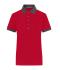 Dames Ladies' Polo Rood/antraciet-melange 11173
