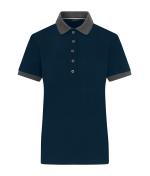 Damen Ladies' Polo Navy/anthracite-melange 11173