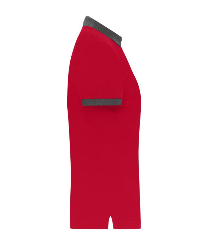 Damen Ladies' Polo Red/anthracite-melange 11173