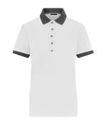 Damen Ladies' Polo White/anthracite-melange 11173