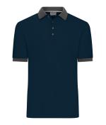 Herren Men's Polo Navy/anthracite-melange 11174