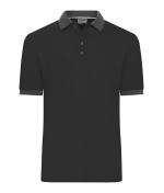 Herren Men's Polo Black/anthracite-melange 11174