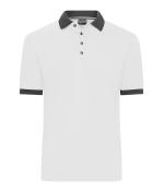 Herren Men's Polo White/anthracite-melange 11174
