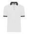 Heren Men's Polo Wit/antraciet-melange 11174
