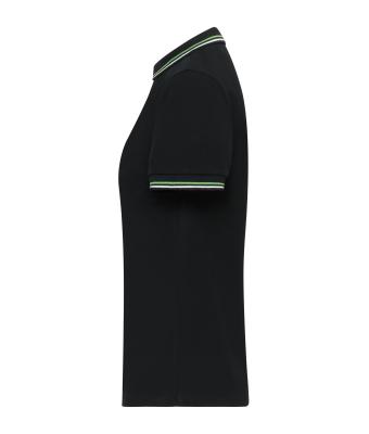 Ladies Ladies' Polo Black/white/lime-green 11175