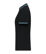 Ladies Ladies' Polo Black/white/turquoise 11175