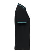 Ladies Ladies' Polo Black/white/turquoise 11175