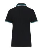 Ladies Ladies' Polo Black/white/turquoise 11175