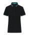 Ladies Ladies' Polo Black/white/turquoise 11175