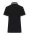 Damen Ladies' Polo Black/white/grey 11175