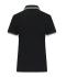 Damen Ladies' Polo Black/white/lime-green 11175