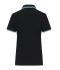 Damen Ladies' Polo Black/white/turquoise 11175