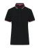 Damen Ladies' Polo Black/white/red 11175