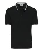 Herren Men's Polo Black/white/grey 11176
