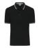 Herren Men's Polo Black/white/grey 11176